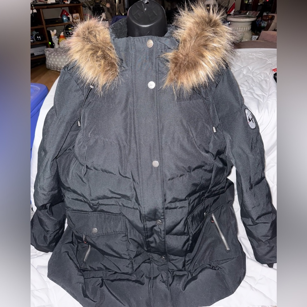 Arctic Expedition Arctic Warmth Down Coat With Faux Fur Hood